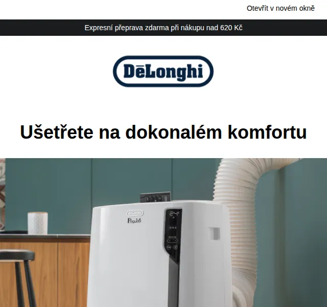 De'Longhi: přenosná klimatizace se slevou až 30 % – červenec 2026 | Nuslet.cz