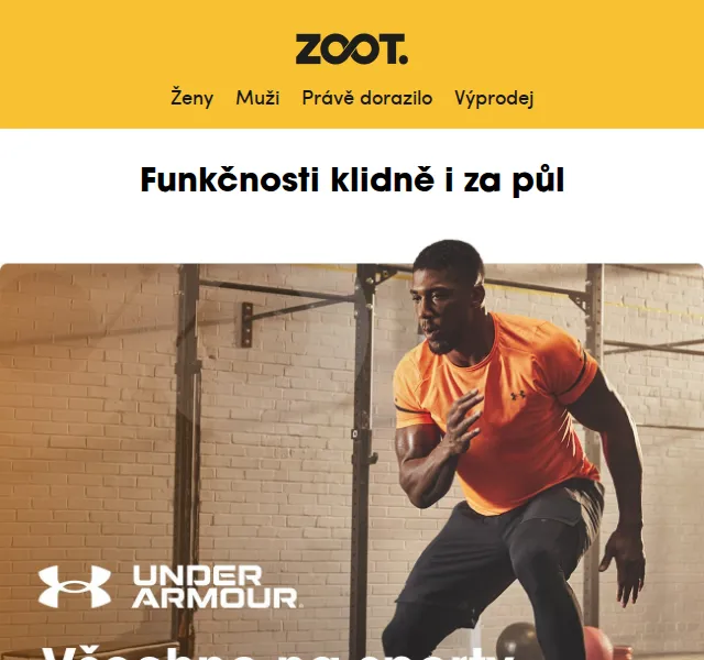 ZOOT: Under Armour s 25–50% slevou – červen 2026 | Nuslet.cz