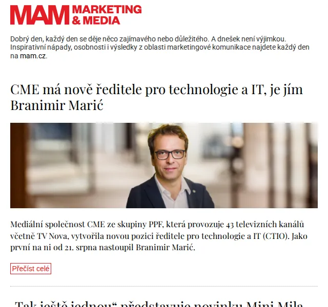 Marketing & Media: MAM zprávy – červenec 2026 | Nuslet.cz