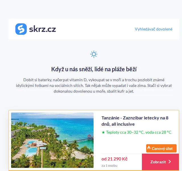 Vánoce na Skrz: zima u moře od 13 790 Kč – prosinec 2026 | Nuslet.cz