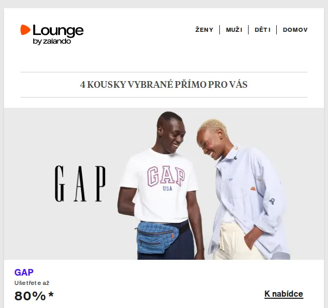 Lounge by Zalando: GAP, Tamaris, Steve Madden – sleva až 80 % | duben 2026