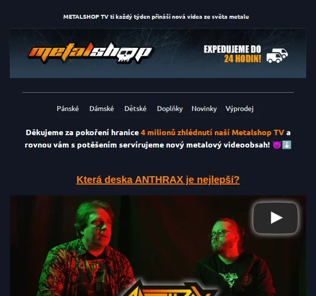 METALSHOP: Nová metalová TV a videoobsah – červen 2026 | Nuslet.cz