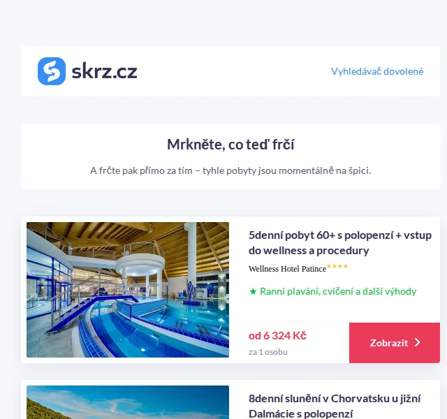 Skrz: TOP 10 pobytů – týden u moře od 5 499 Kč – červenec 2026 | Nuslet.cz