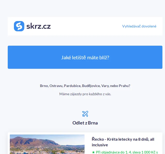 Skrz Vánoce na Skrz: Zájezdy k moři podle odletových míst – červenec 2026 | Nuslet.cz