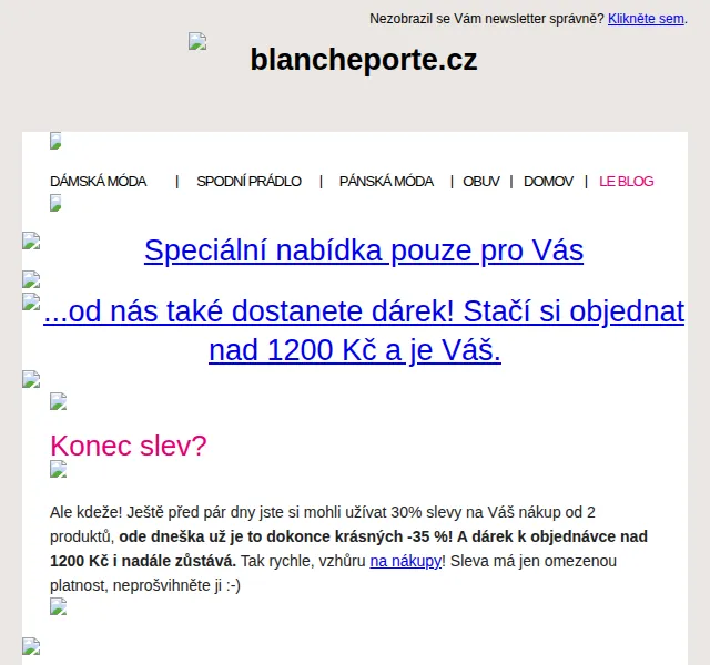 Blancheporte: 35% sleva na módu a dárek – červen 2022 | Nuslet.cz