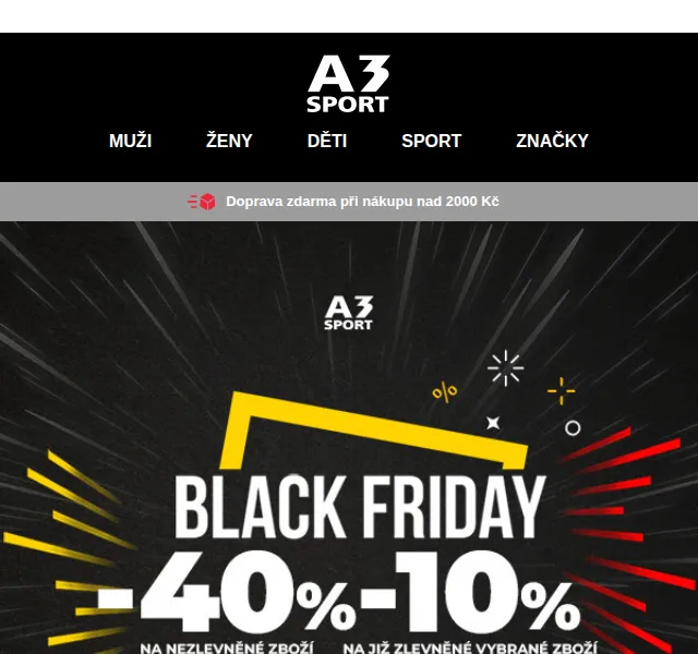 A3SPORT.CZ: Slevy až 70 % na sportovní módu – červenec 2026 | Nuslet.cz