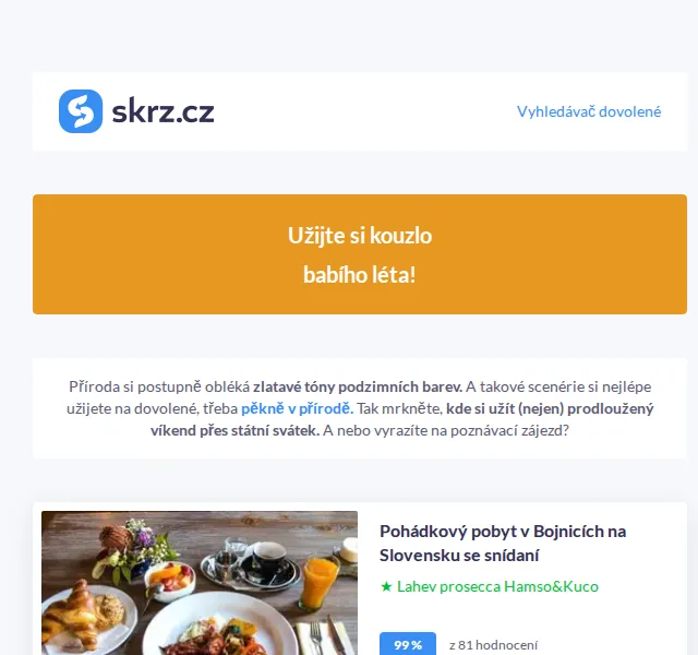 Vánoce na Skrz: Ubytování na babí léto v Jeseníkách – září 2026 | Nuslet.cz