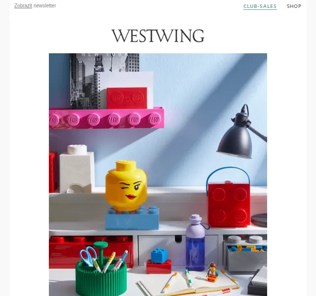 Westwing: školní potřeby LEGO, Chupa Chups & Pokémon – červenec 2026 | Nuslet.cz