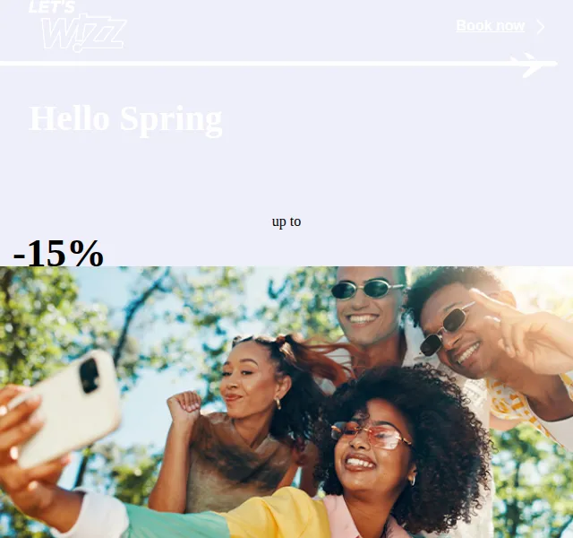 Wizz Air: sleva až 15 % na letenky – červenec 2026 | Nuslet.cz