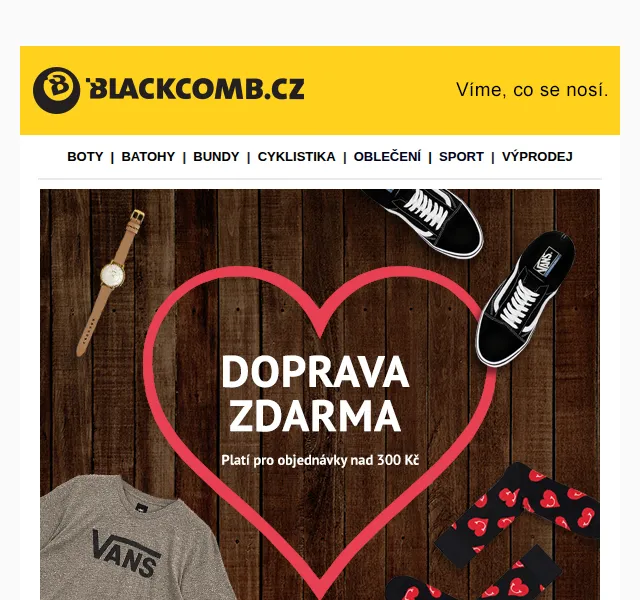 Blackcomb: doprava zdarma nad 300 Kč v červnu 2026 | Nuslet.cz