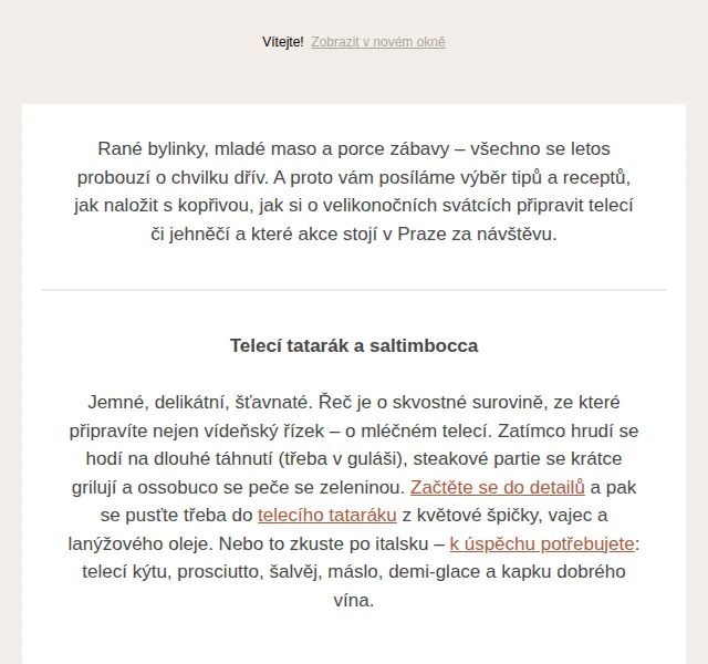 Jídlo a radost: Recepty z jehněčího, telecího a bylinek – červenec 2026 | Nuslet.cz