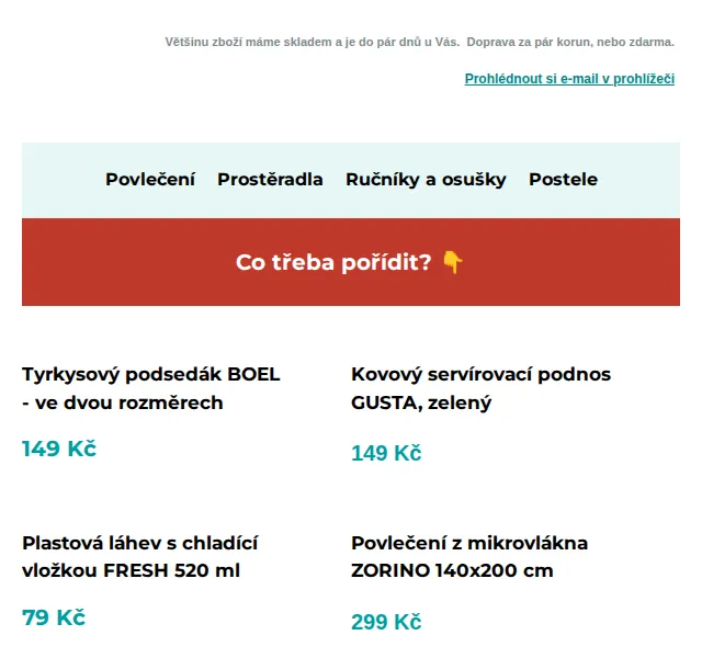 Výprodej povlečení: Doprava ZDARMA do 299 Kč – červenec 2026 | Nuslet.cz