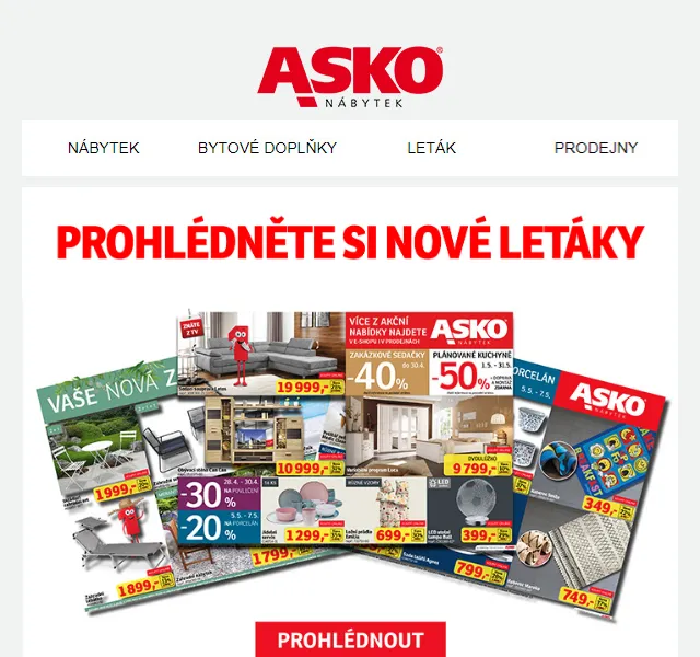 Asko Nábytek: nabídka z letáků – červen 2026 | Nuslet.cz