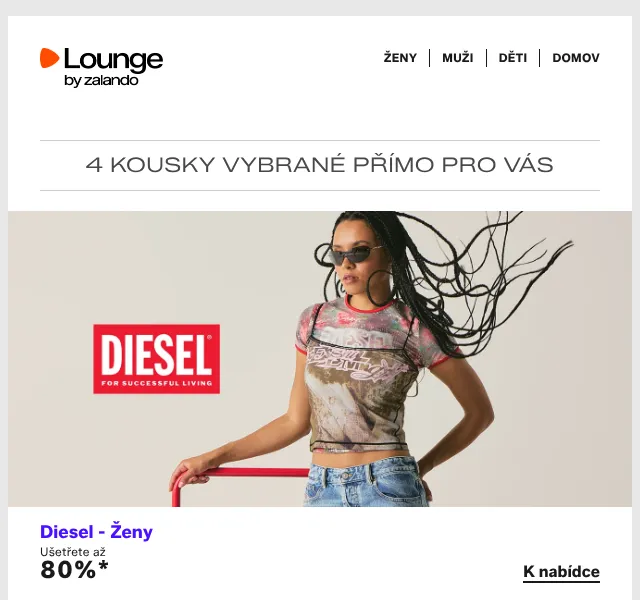 Lounge by Zalando: Diesel, Dr. Martens až -80 % – červen 2026