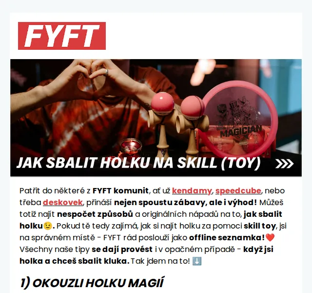 FYFT.cz: Skill toy slevy – karetní triky, rubikovky, kendama – červen 2026 | Nuslet.cz