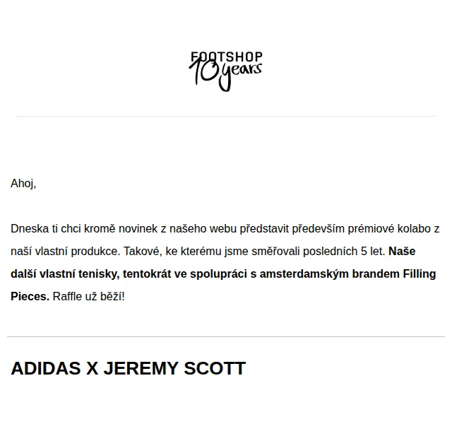 Footshop: Footshop x Filling Pieces Raffle – červen 2026 | Nuslet.cz