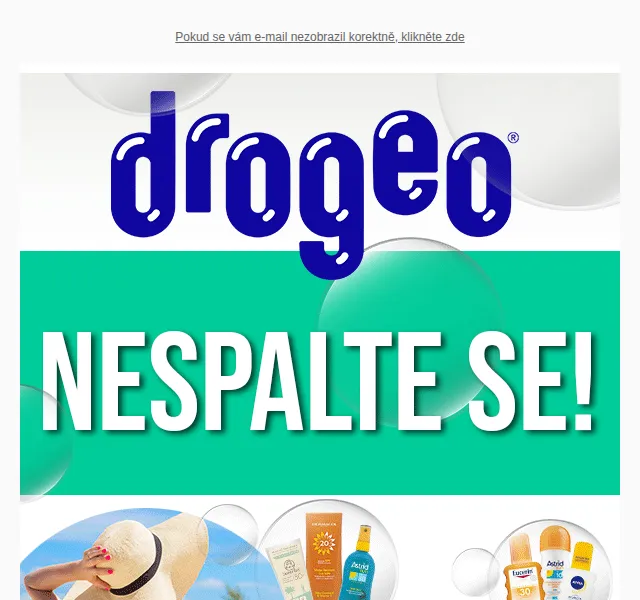 Drogeo: Kosmetika na opalování již od 93 Kč – červenec 2026 | Nuslet.cz