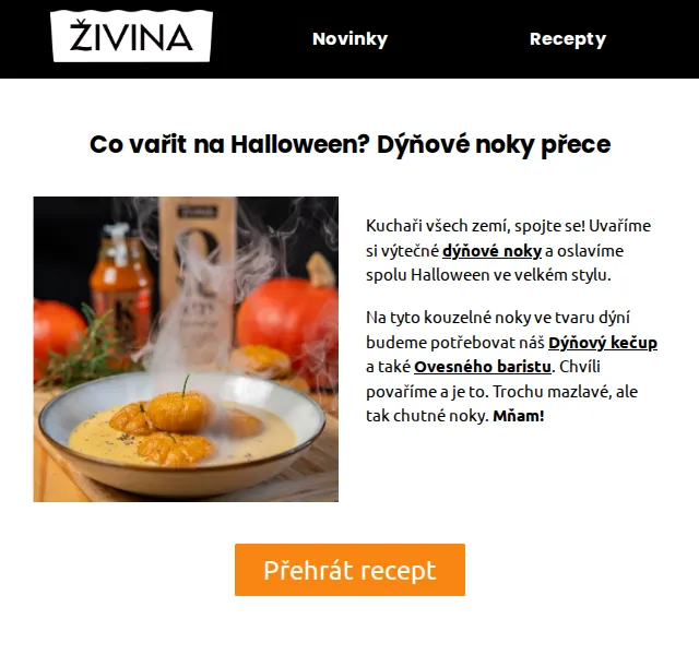 Živina: Dýňové noky a limitovaný kečup – červenec 2026 | Nuslet.cz