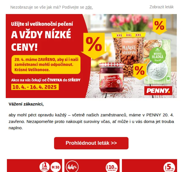 Penny: suroviny na pečení – 30 ks vajec za 99,90 Kč – duben 2026 | Nuslet.cz