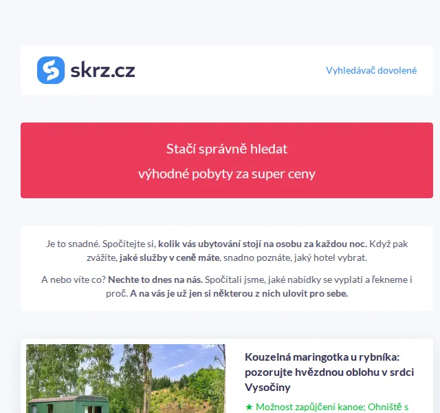 Vánoce na Skrz: výhodná dovolená od 999 Kč – červenec 2026 | Nuslet.cz