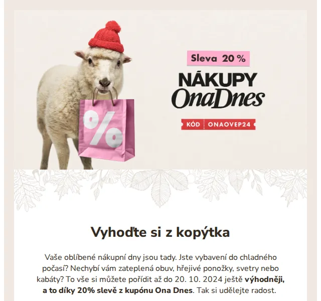 Ovečkárna: Sleva 20 % s kódem ONAOVEP24 – říjen 2024 | Nuslet.cz