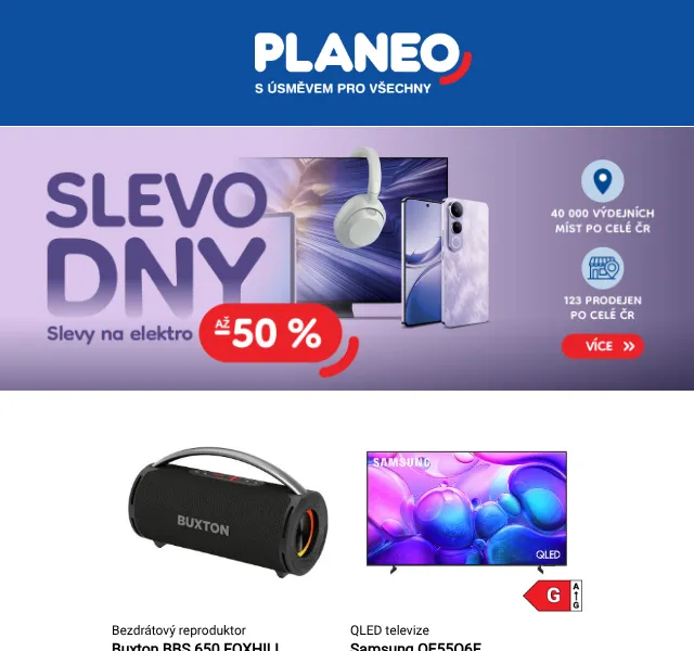 Planeo: Elektro až -50 % – červen 2026 | Nuslet.cz