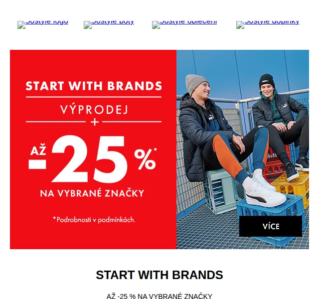 50style: slevy až 25 % na PUMA, ADIDAS, FILA – červenec 2026 | Nuslet.cz
