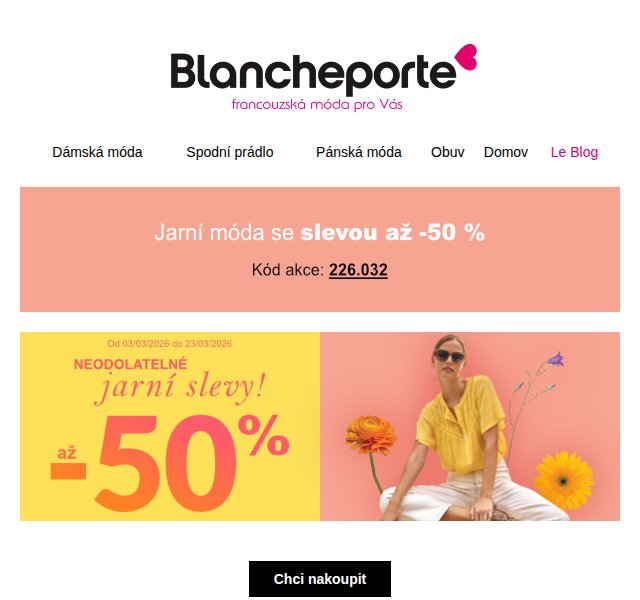 Blancheporte: 3 neodolatelné outfity až -50 % – duben 2026 | Nuslet.cz