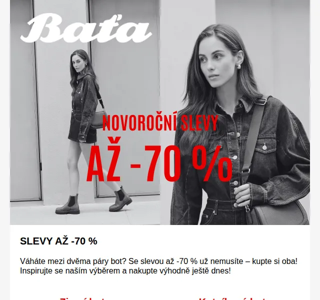 Baťa: slevy až -70 % na zimní boty – červen 2026 | Nuslet.cz