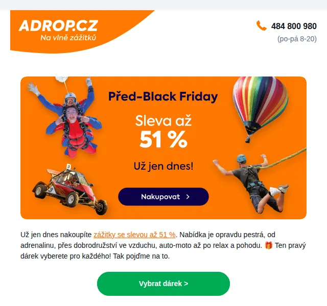 Adrop: Zážitky se slevou až 51 % – červenec 2026 | Nuslet.cz