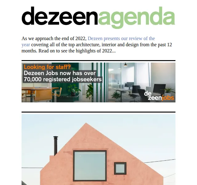 Dezeen Daily: Přehled nejlepší architektury roku 2022 – červen 2026 | Nuslet.cz