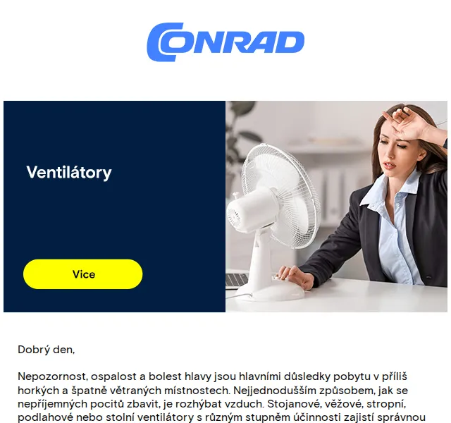 Conrad Electronic: Ventilátory se slevou až 45 % – červenec 2026 | Nuslet.cz