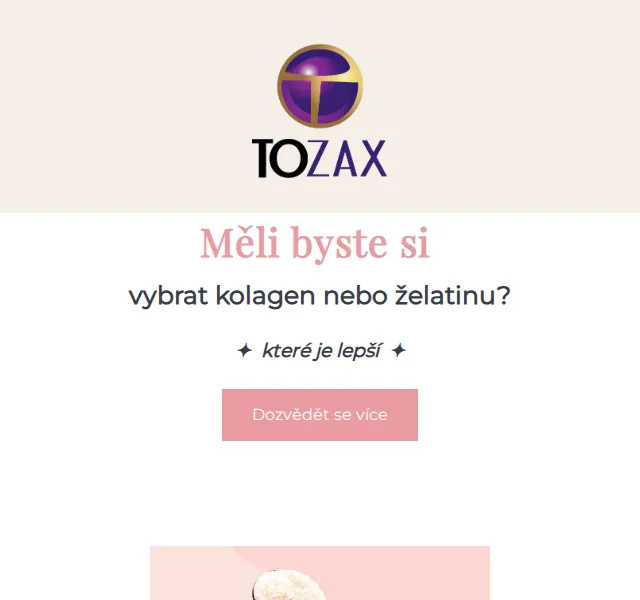 Tozax CZ: Kolagen nebo želatina? Výběr pro vás – červenec 2026 | Nuslet.cz