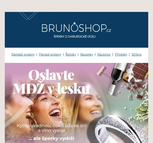 BRUNOshop.cz: Dámské a pánské šperky – MDŽ červen 2026 | Nuslet.cz