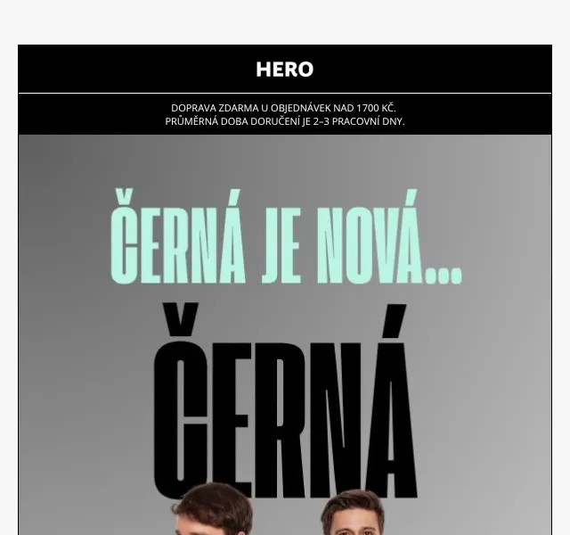 HERO: Černé essentials až -50 % – květen 2026 | Nuslet.cz
