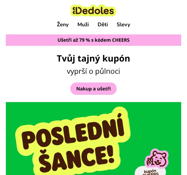 Dedoles: 30% sleva na vše – srpen 2026 | Nuslet.cz