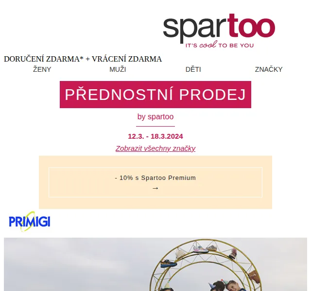 Spartoo: Až -50% na Clarks, Levi's, Primigi – červen 2026 | Nuslet.cz