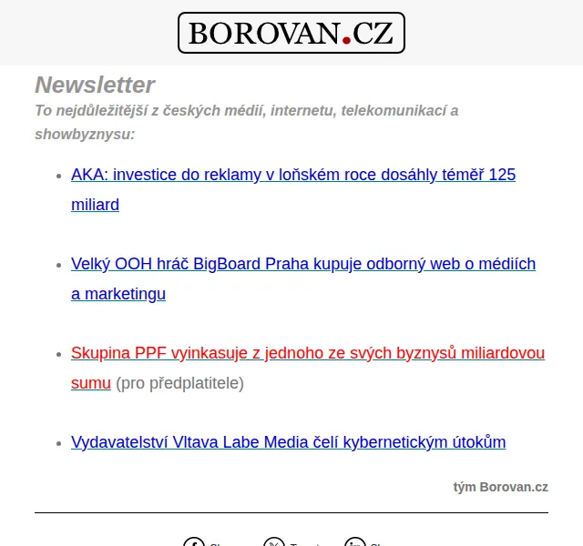 Aleš Borovan: Novinky z médií a reklamy – červen 2026 | Nuslet.cz