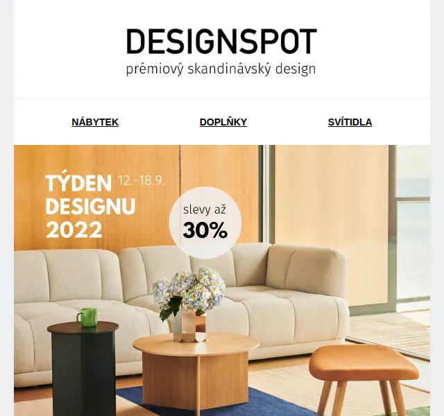 DESIGNSPOT: slevy až 30 % na nábytek a doplňky – září 2022 | Nuslet.cz