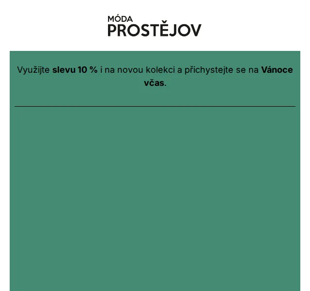 Móda Prostějov: sleva 10 % na Vánoční kolekci – prosinec 2024 | Nuslet.cz