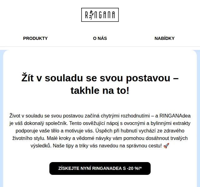 RINGANA: RINGANAdea s -20 % – červenec 2026 | Nuslet.cz
