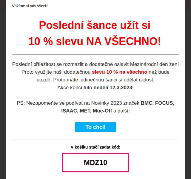czbikero: 10% sleva na vše – červen 2026 | Nuslet.cz