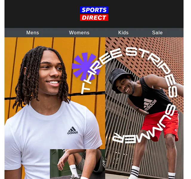 Sportsdirect.com: adidas Three Stripes Summer – červen 2026 | Nuslet.cz