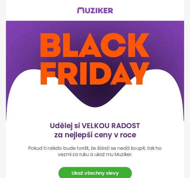 Muziker: BLACK FRIDAY slevy až 50 % – červenec 2026 | Nuslet.cz
