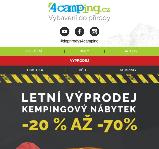 4camping: Letní výprodej kempingového nábytku + doprava zdarma – červenec 2026 | Nuslet.cz