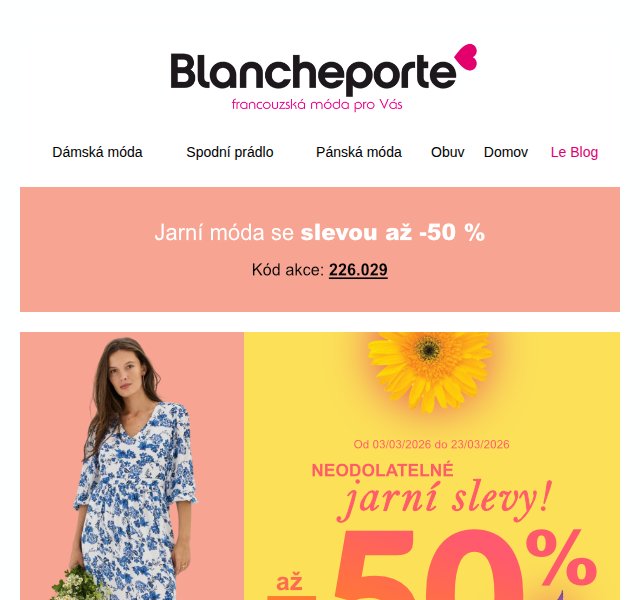 Blancheporte: Jarní šaty se slevou až -50 % | duben 2026