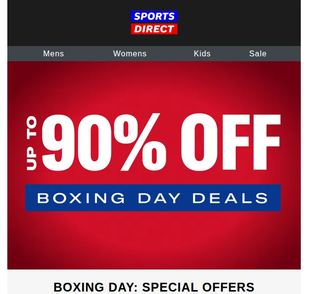 Sportsdirect.com: Box Day slevy až 90 % – červen 2026 | Nuslet.cz