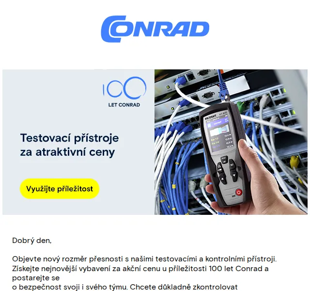 Conrad Electronic: Testovací přístroje se slevou až 31 % – červenec 2026 | Nuslet.cz