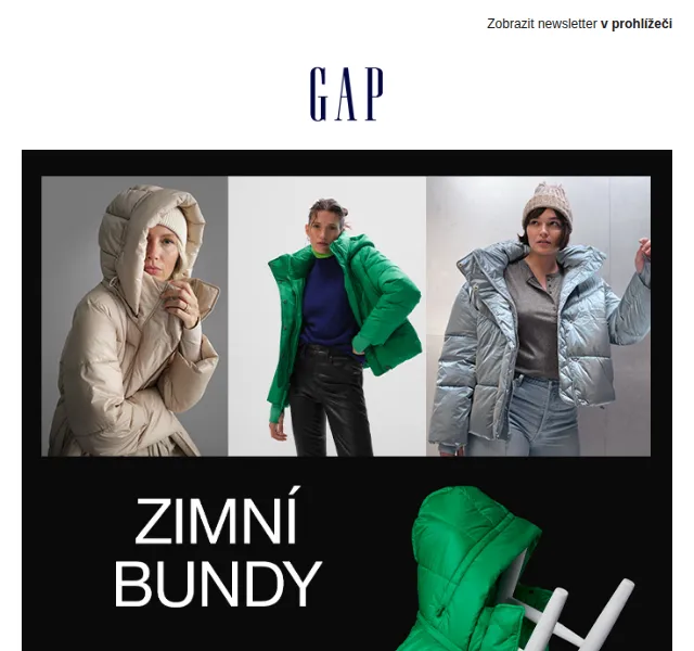GAPstore.cz: Zimní bundy pro ženy, muže i děti – červen 2026 | Nuslet.cz