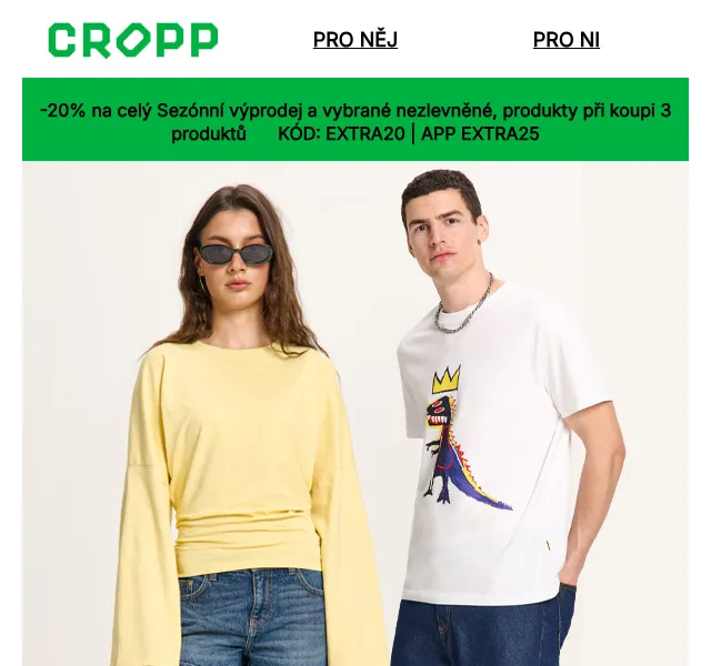 Cropp: Jarní kolekce -20 % – duben 2026 | Nuslet.cz
